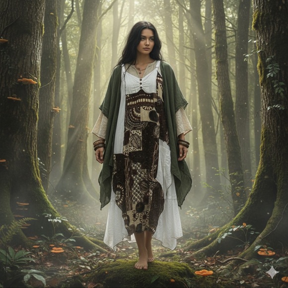 Jane & John dress lagenlook fairycore whimsigoth XL OR OS - Picture 2 of 12